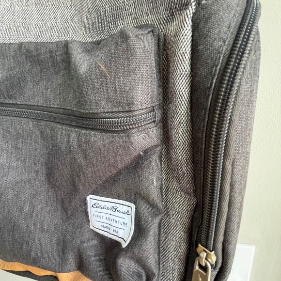 Eddie Bauer First Adventure Backpack Gray and Black Unisex Diaper Bag - Picture 3 of 16